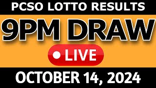 PCSO LIVE | LOTTO RESULT TODAY | 9PM DRAW OCTOBER 14, 2024