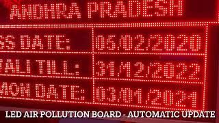 LED Pollution Air Quality Digital board - Automatic update