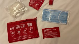 Emirates Airlines Travel Hygiene Kit Unpacking