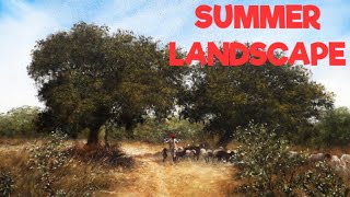 Indian SUMMER LANDSCAPE Painting | Painting Demo