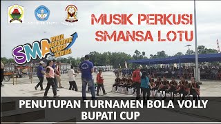 MUSIK PERKUSI SMA N 1 LOTU PADA ACARA PENUTUPAN TURNAMEN BOLA VOLLY BUPATI CUP NIAS UTARA THN 2022