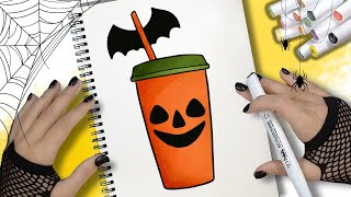 Comment dessiner une BAT CUP - Dessin  D'HALLOWEEN - COLORIAGE AVEC UN MARQUEUR BON MARCHÉ DE SHOPEE