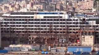 Costa Concordia wreck in Genova