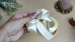 MEMBUAT PITA UNTUK KADO HAMPERS #diy #tutorial #ribbonbow #ribbonbows