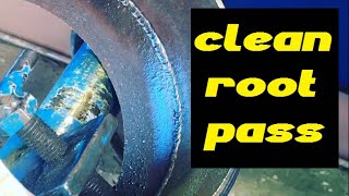 Welding for beginners 6g Pipe Welding Test 6010 Root Pass | clean root pass & weld hot pass