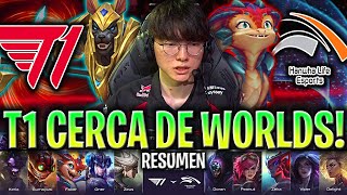 FAKER Y T1 CERCA DE IR AL MUNDIAL!😱 - T1 vs HLE Resumen Completo LCK Summer Playoffs 2024