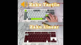 Bolsa Zaku tactile and Linear. Sound comparison on mr.Suit #keyboard #customkeyboards #keebs #gaming