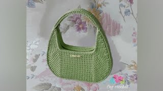 شنطة كروشيه بغرزة مختلفه تريندي وشيك 👜 الجزء الثاني crochet trendy and chic bag part 2