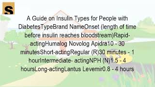 What are the different types of insulin