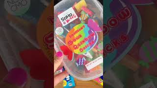 Sour Rainbow Bricks Gummy Opening ASMR #shorts