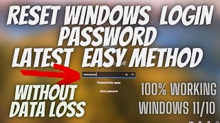 How To Reset Windows 10 Password Without Losing Data | Windows 11 Password Bypass #passwordreset