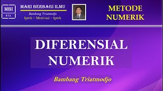 Diferensial Numerik – Bagian 1 – Prof. Dr. Ir. Bambang Triatmodjo, DEA