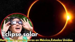 ECLIPSE SOLAR TOTAL HORA EXACTA DE VERLO EN MEXICO,ESTADOS UNIDOS Y REPUBLICA DOMINICANA 🔴EN VIVO