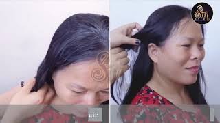 Mengitamkan rambut dengan shampo Sin Hair Jepang