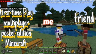 first time Play multiplayer pocket edition Minecraft #minecraft #minecraftplayers #gamerfleet