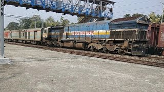 EMD BACKHORN LOVERS MUST WATCH🔥😍 | MADLY HONKING SGUJ WDP4B SKIPPING ABFC AT FULL SPEED | RAJ ROY