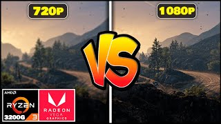 GTA 5 COMPARAÇÃO GRÁFICA - RYZEN 3 3200G (1080p - 720p)