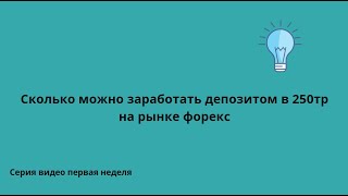 Сколько можно заработать суммой в 250 тр на рынке форекс.