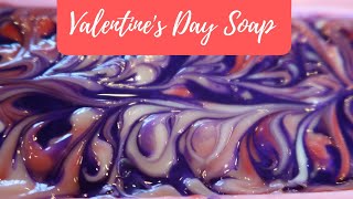 Making and Cutting Valentine's Day Hanger Swirl Soap