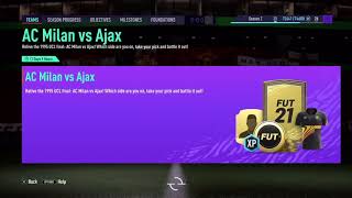 FIFA21 FUT21 AC Milan vs AJax ( AC Milan Team objectives )