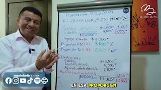 Proporción no deducible 0.53 - 0.47 Ingresos exentos para el trabajador