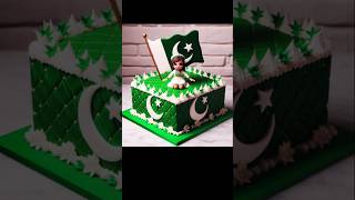 Pakistani flag cake decorating wishes Happy moment with a sweet #Shorts #flagcake #viral #subscribe