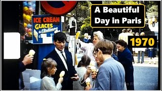 A Beautiful Day in Paris - France 1970 - Ice Cream - Amazing footage - Super 8 Film