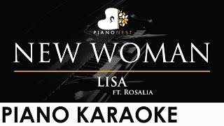 LISA - NEW WOMAN ft Rosalia - Piano Karaoke Instrumental Cover with Lyrics