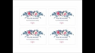 Party Invitation (floral design)