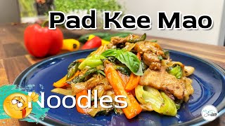 🥵 🔥Pork Belly Drunken Noodles 🫠🥴- Pad Kee Mao 🌶️ My Tips & Tricks= restaurant quality 🍝 at 🏡!