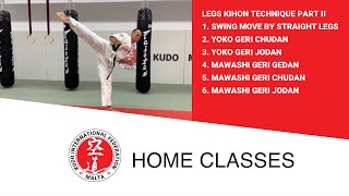 Kudo Home Class 18 - Legs Kihon Technique, part II