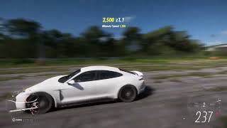 Forza Horizon 5 Driving a Porsche Taycan Turbo S over the river