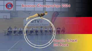 Carolin Scheitl Bavarian Championships 2024 in Gymwheel Age Groupe18 5th Place