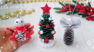 ❤️ 3 СУПЕР ИДЕИ Новогодних Украшений из ШИШЕК ⭐ Рождественский Декор ⭐ DIY Christmas Decor ⭐