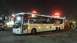 KSRTC VOLVO B11R AMBARI DREAM CLASS SLEEPER!! BENZ TO HYDERABAD