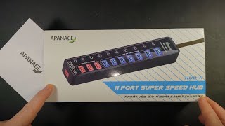 Apanage 11 Port USB Hub Unboxing