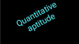 Quantitative aptitude questions with solution