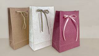 Gift Wrapping｜禮物紙袋折法教學-簡單摺紙袋（Origami Paper Bag）