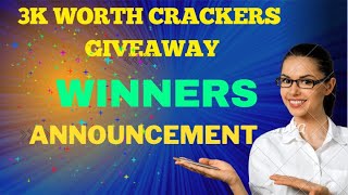 Crackers Giveaway Winners Announcement #giveaway #vgeecreatives #winner #crackers #congratulations