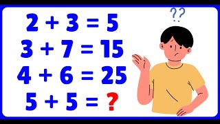 🔥 5 + 5 =❓ Sequência Lógica Matemática 😱😱 Testes de Raciocínio Lógico | Matemática