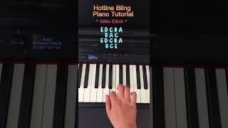 Hotline Bling Piano Tutorial #shorts @BillieEilish