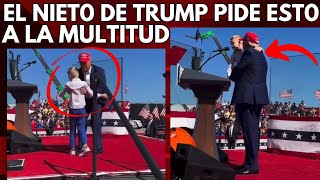 🔴TRUMP SUBE a SU NIETO AL ESCENARIO y OCURRE ESTO🚨