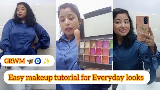 Simple Easy makeup tutorial for Everyday #makeuptutorial #makeup #simplelook #dailymakeup #vlogs