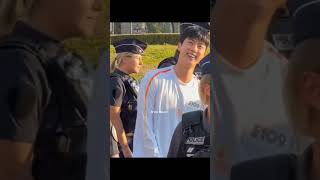 Police woman are fall in love with #jin 🤭