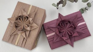 Gift Wrapping | 長型禮物包裝設計+摺紙花教學（Step by Step）