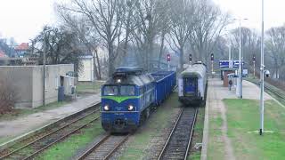 ST44-1239 PKP CARGO z pociągiem zdawczym wjeżdża do Gorzowa Wlkp.