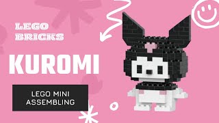 Making the character Kuromi out of Lego Mini Bricks - Lego Mini Building Blocks