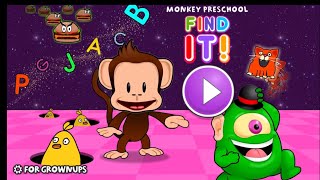 Monkey Preschool Find It Games