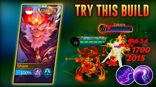 TRY THIS BUILD😊 YOU CAN WIN ALL MATCHES | TOP GLOBAL SUN BEST CRITICAL BUILD - MLBB