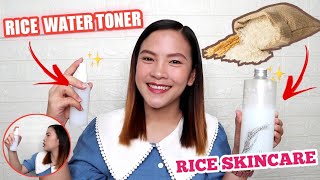 RICE WATER TONER | RICE SKINCARE FOR 1 MONTH! PAMPAKINIS NG BALAT